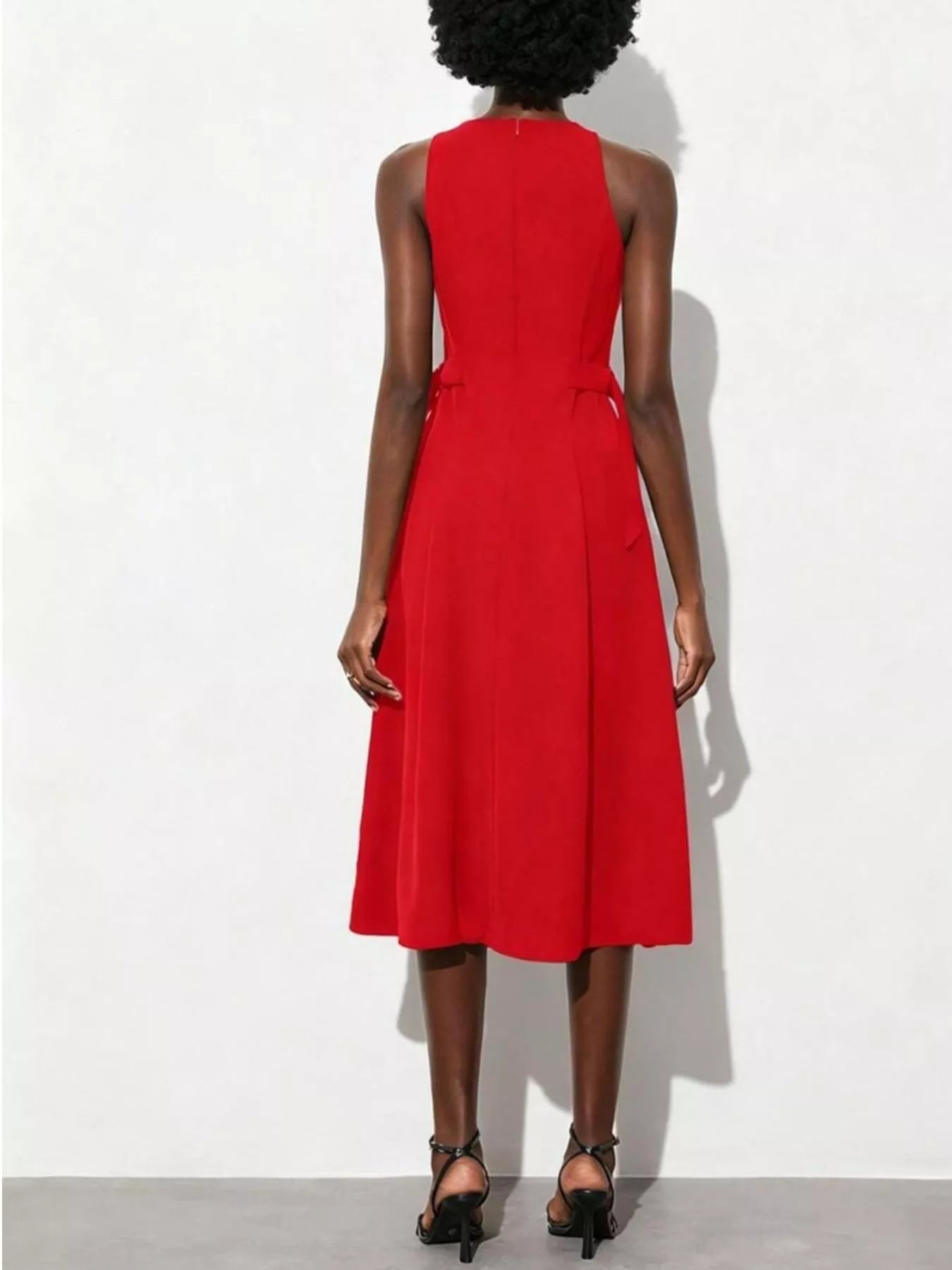 Hazel Blues® | Sleeveless Solid Color Midi Dress