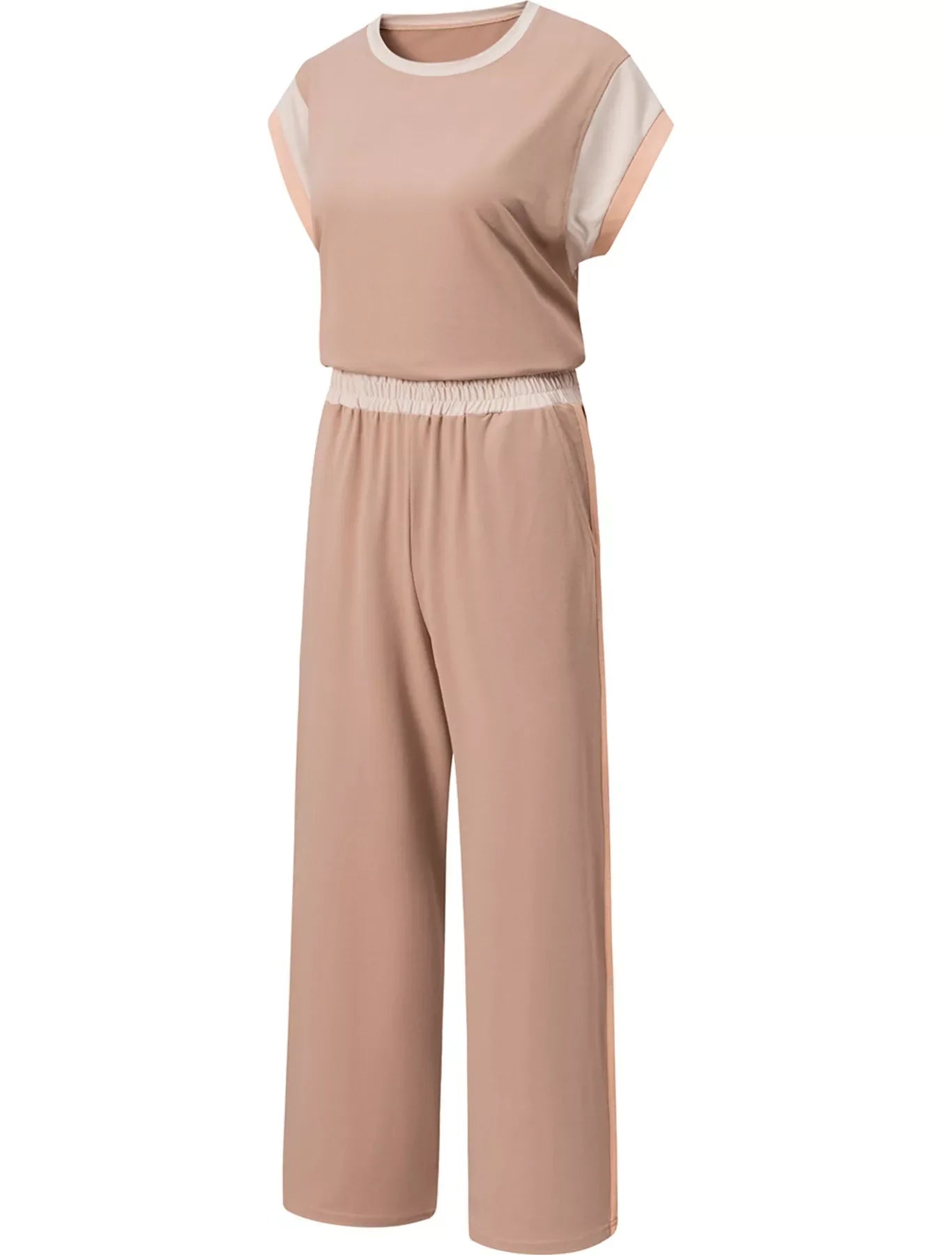 Hazel Blues® | Color Block Detail Casual Two-piece Set