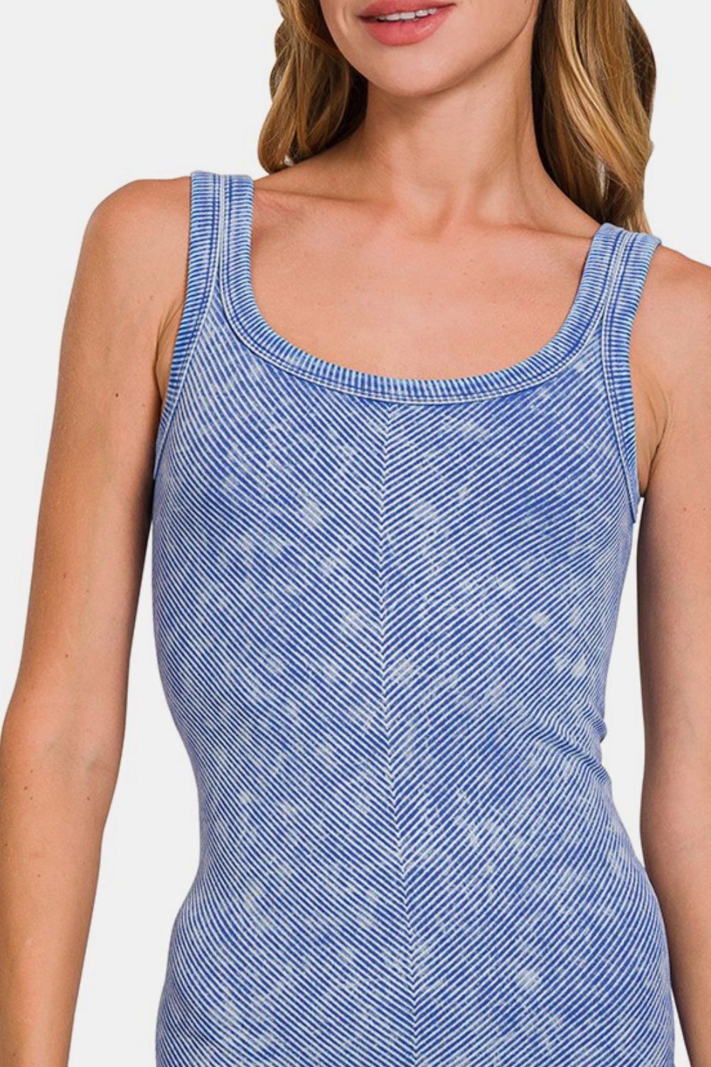 Hazel Blues® | Zenana Ribbed Scoop Neck Tank