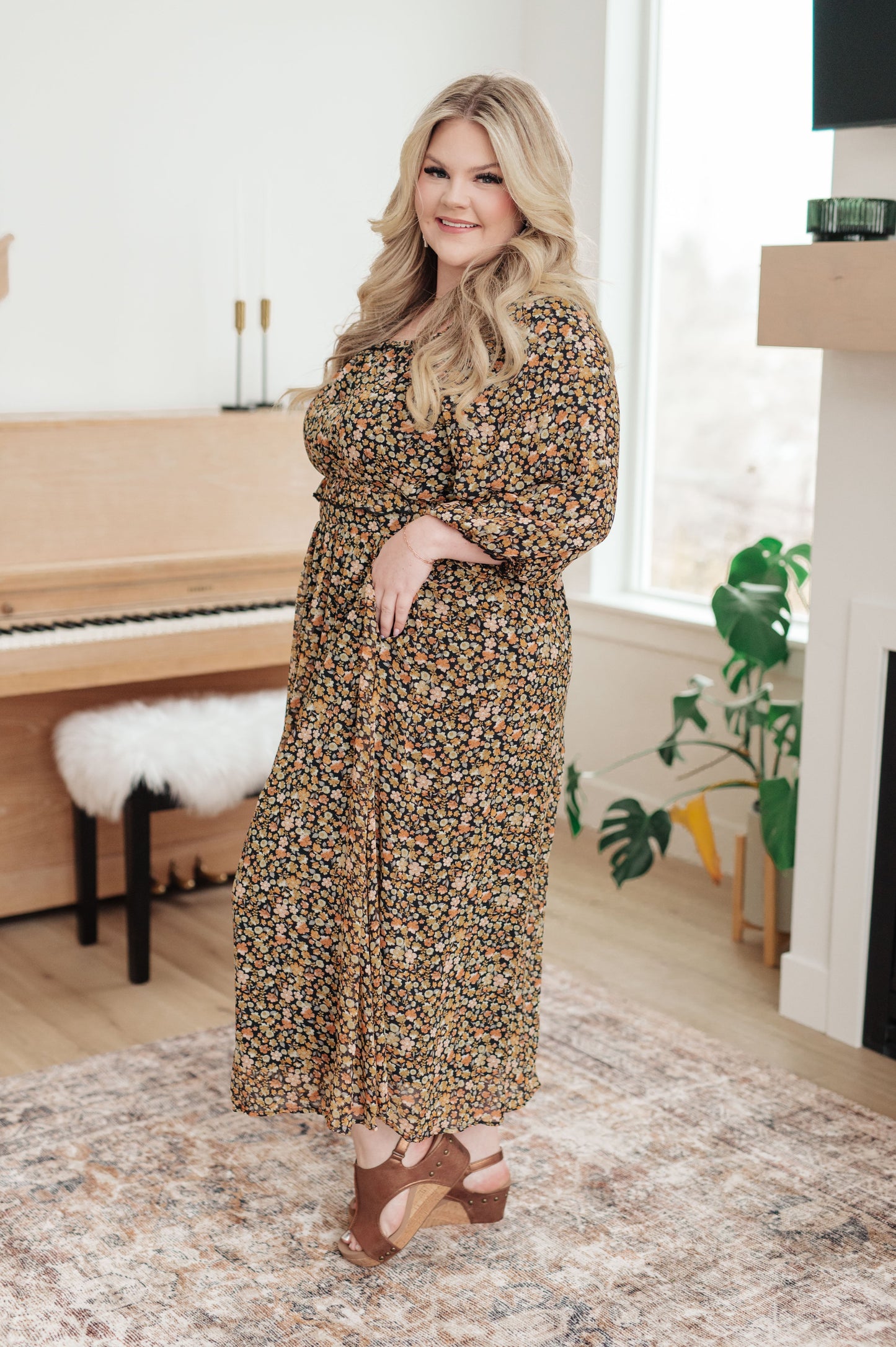Hazel Blues® | Ever So Briefly Floral Maxi Dress