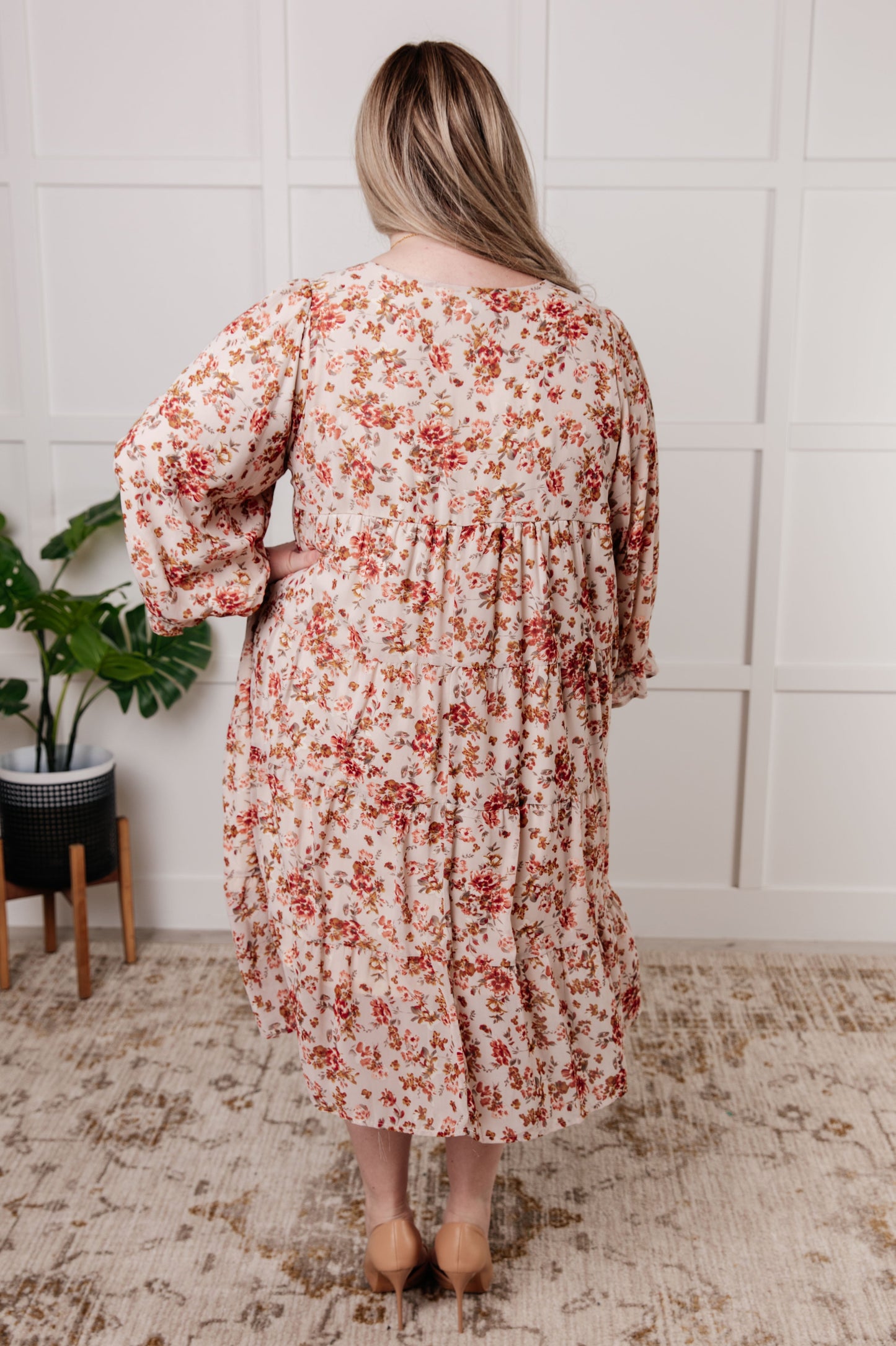 Hazel Blues® | Next to You Balloon Sleeve Floral Dress