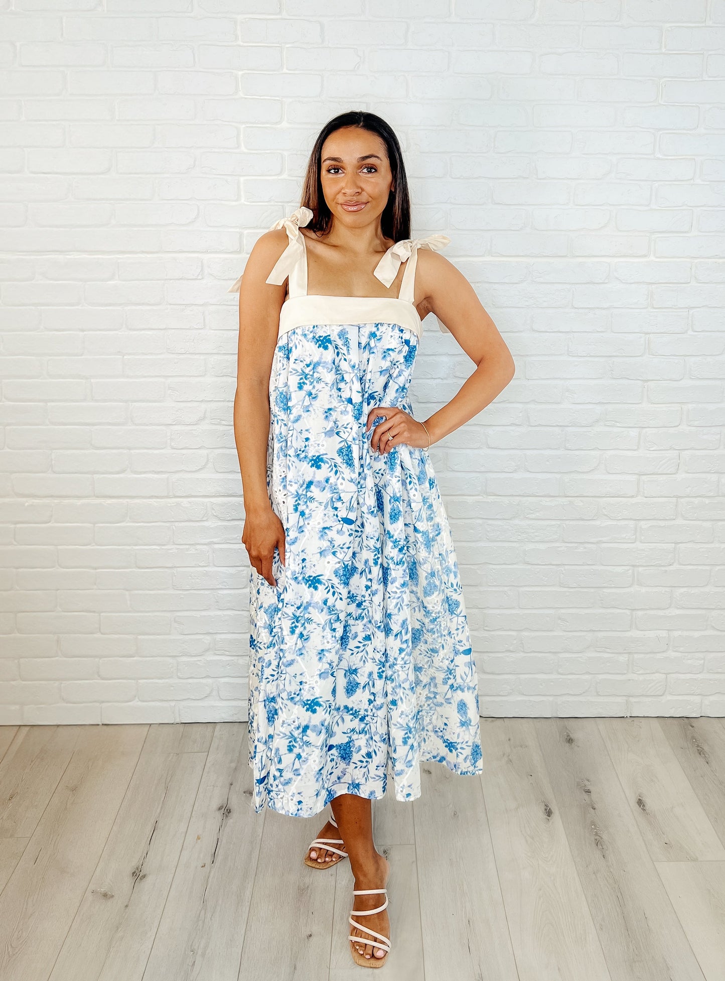 Hazel Blues® | Prepare the Yacht Square Neck Dress