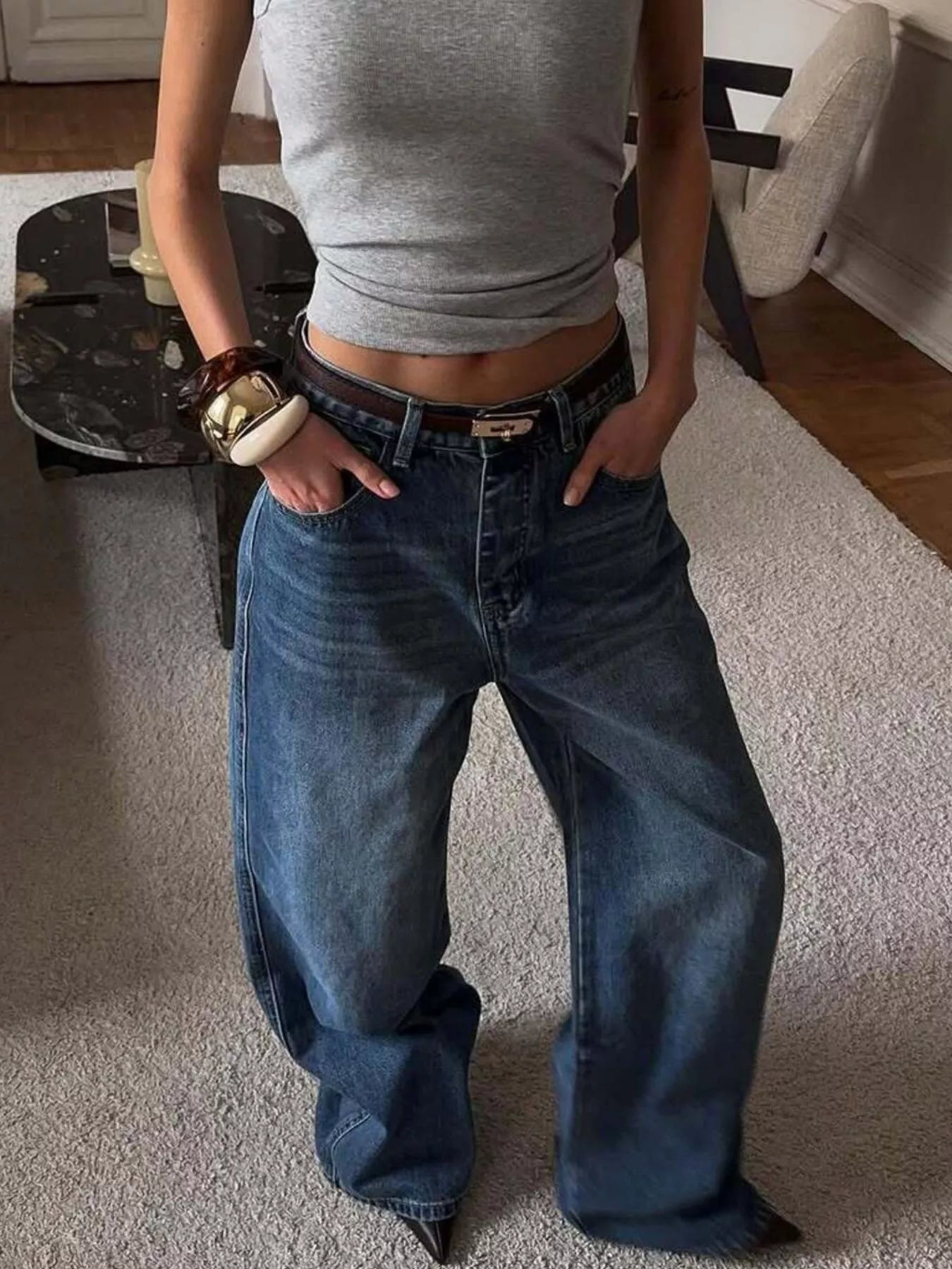 Hazel Blues® | Wide Leg Relaxed Fit Jeans