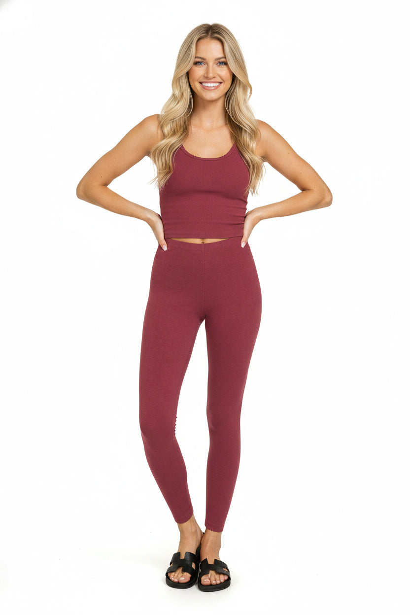 Hazel Blues® | Zenana Premium Cotton Full Length Leggings