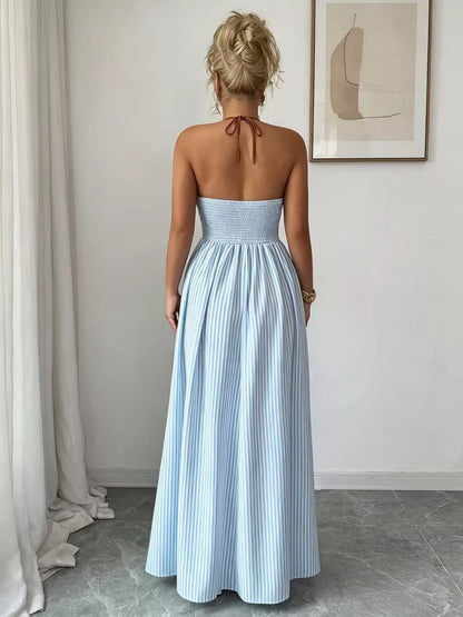 Stripe Right Dress | Striped Halter Dress