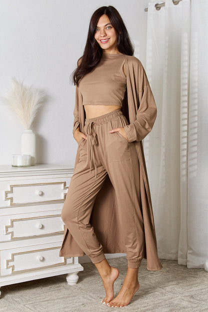 Hazel Blues® |  Tank, Pants, and Cardigan Set with Pockets