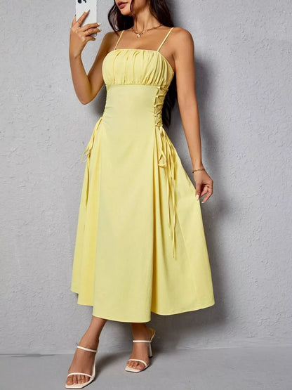 Hazel Blues® |  Lace-Up Side A-Line Cami Dress