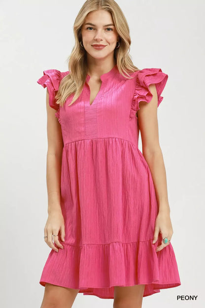 Hazel Blues® |  Umgee Ruffle Sleeve Babydoll Dress