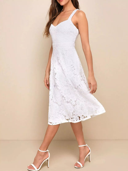 Hazel Blues® |  Lace A-Line Midi Dress