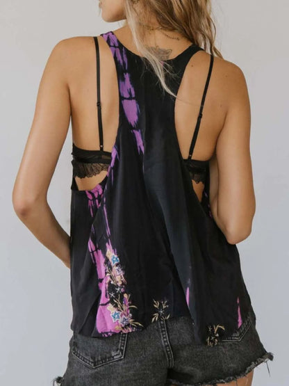 Hazel Blues® |  Printed Scoop Neck Tank