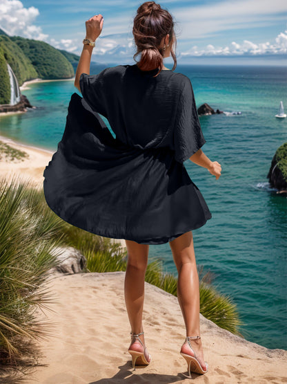 Hazel Blues® |  Surplice Half Sleeve Mini Dress
