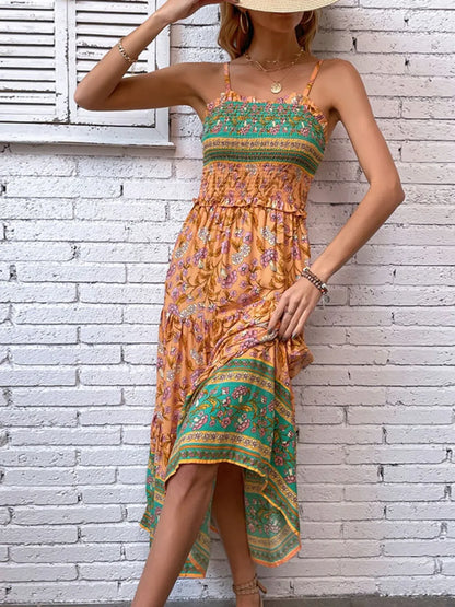 Hazel Blues® |  Printed Square Neck Midi Cami Dress