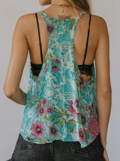 Hazel Blues® |  Printed Scoop Neck Tank