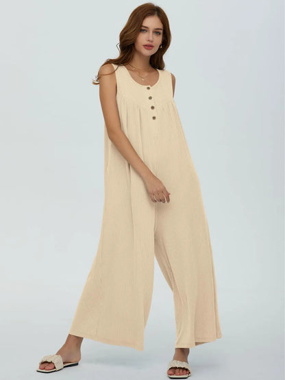 Hazel Blues® |  Sleeveless Wide Leg Jumpsuit