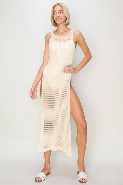 Hazel Blues® |  HYFVE Crochet Backless Cover Up Dress