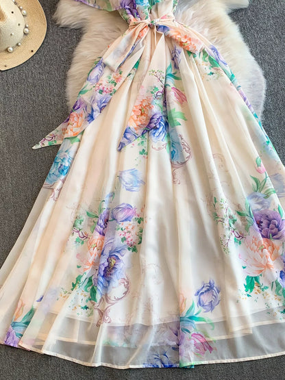 Hazel Blues® |  Floral Off-Shoulder A-Line Dress