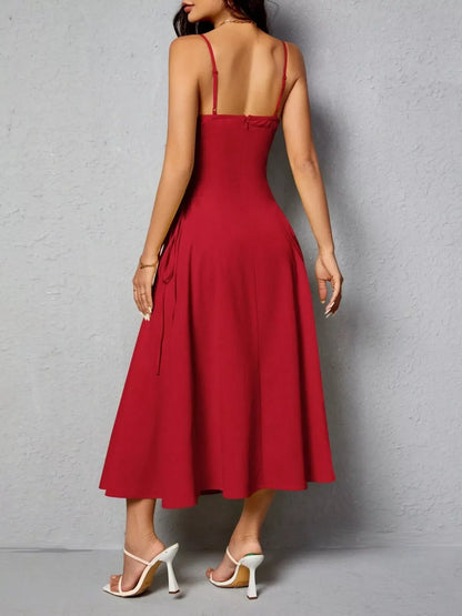 Hazel Blues® |  Lace-Up Side A-Line Cami Dress