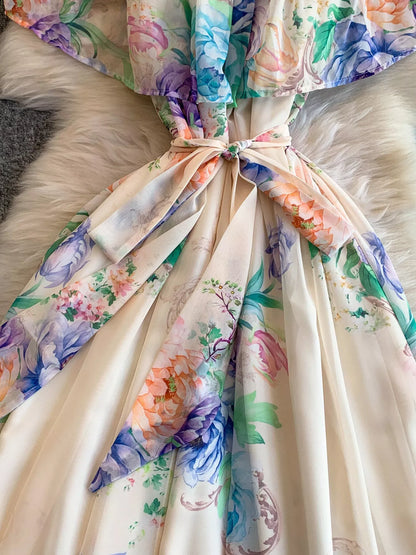 Hazel Blues® |  Floral Off-Shoulder A-Line Dress