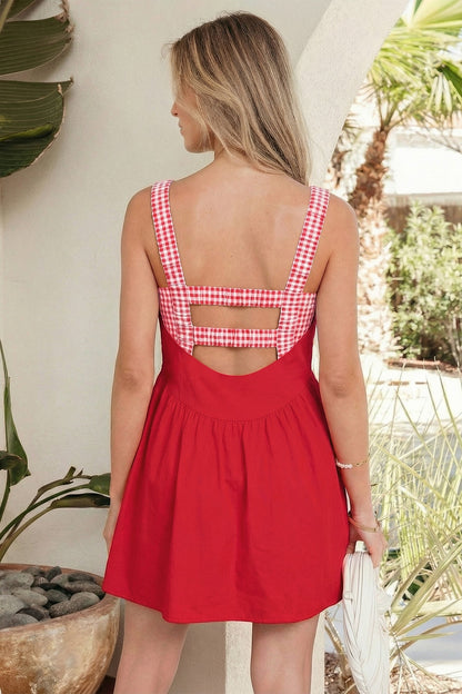 Hazel Blues® |  Sunshine Gingham Mini Dress