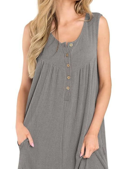 Hazel Blues® |  Sleeveless Wide Leg Jumpsuit