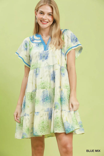 Hazel Blues® |  Sunday Bloom Dress | Floral Tiered Dress