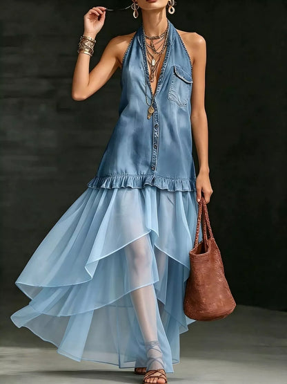 Ruffle Romance Dress | Ruffle Halter Dress