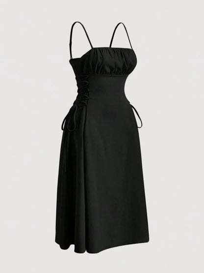 Hazel Blues® |  Lace-Up Side A-Line Cami Dress