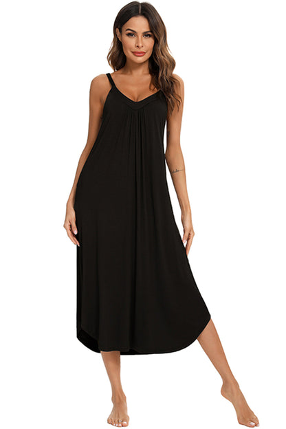 Hazel Blues® |  V-Neck Midi Lounge Dress