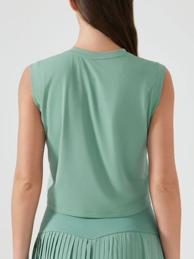 Hazel Blues® |  Millennia Round Neck Cropped Active Tank