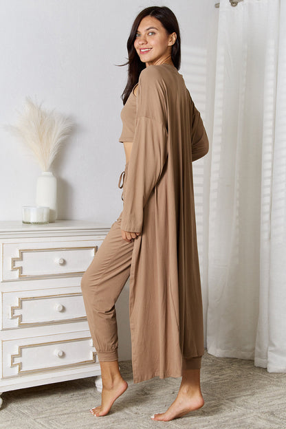 Hazel Blues® |  Tank, Pants, and Cardigan Set with Pockets