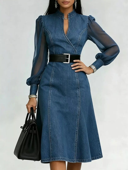 Blue Jean Baby Dress | Denim Sheer Dress