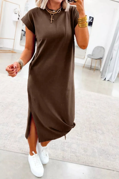 Hazel Blues® |  Casual Slit T-Shirt Dress