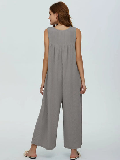 Hazel Blues® |  Sleeveless Wide Leg Jumpsuit