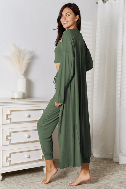 Hazel Blues® |  Tank, Pants, and Cardigan Set with Pockets