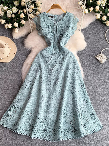 Hazel Blues® |  Lace Sleeveless A-Line Dress