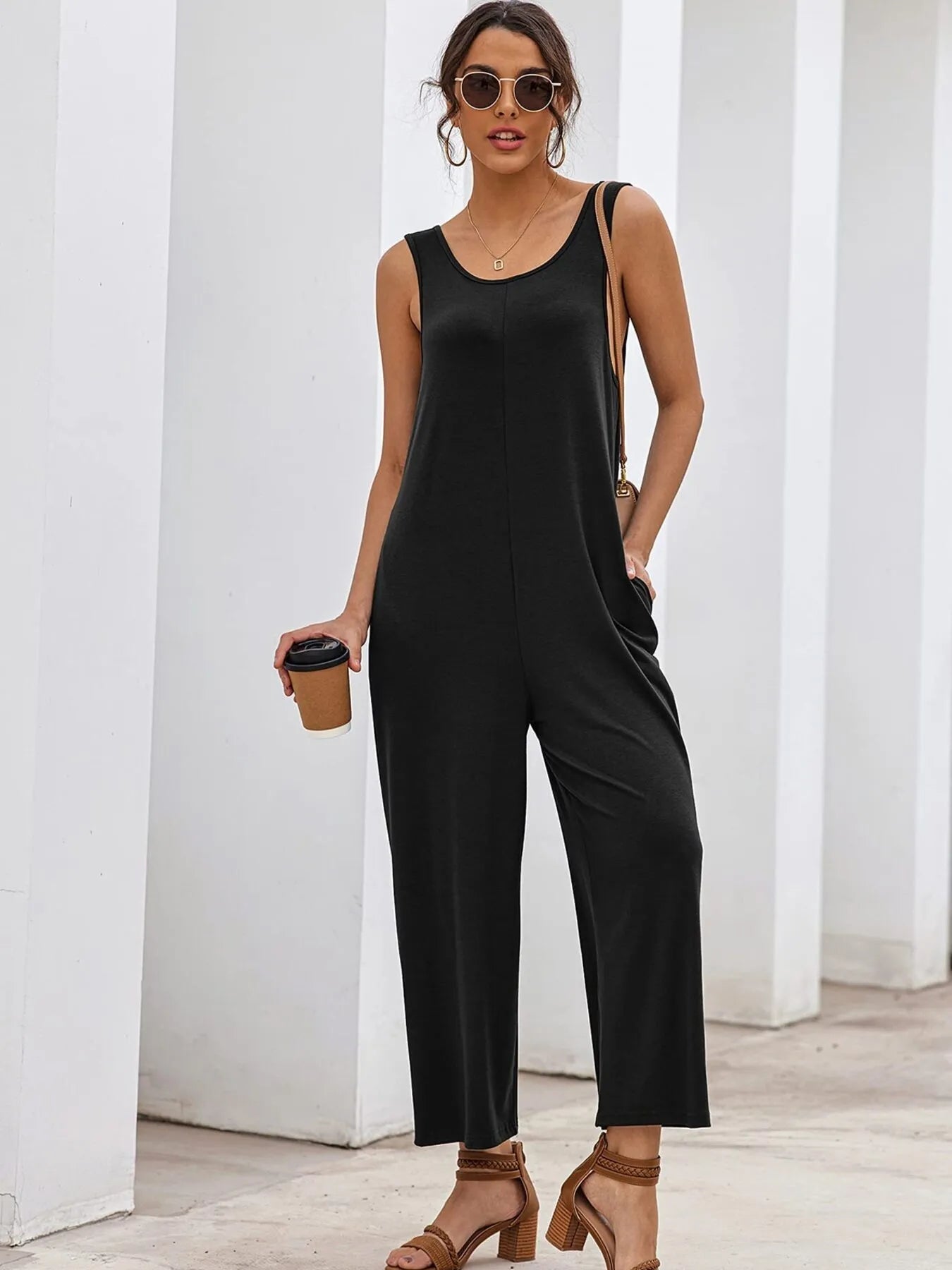 Hazel Blues® |  Sleeveless Wide Leg Casual Jumpsuit
