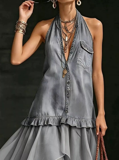 Ruffle Romance Dress | Ruffle Halter Dress