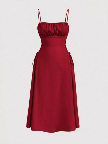 Hazel Blues® |  Lace-Up Side A-Line Cami Dress