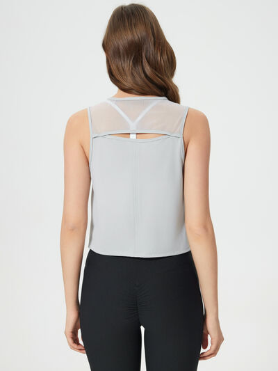 Hazel Blues® |  Millennia Round Neck Cropped Active Tank
