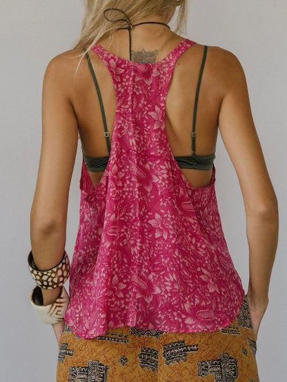 Hazel Blues® |  Printed Scoop Neck Tank