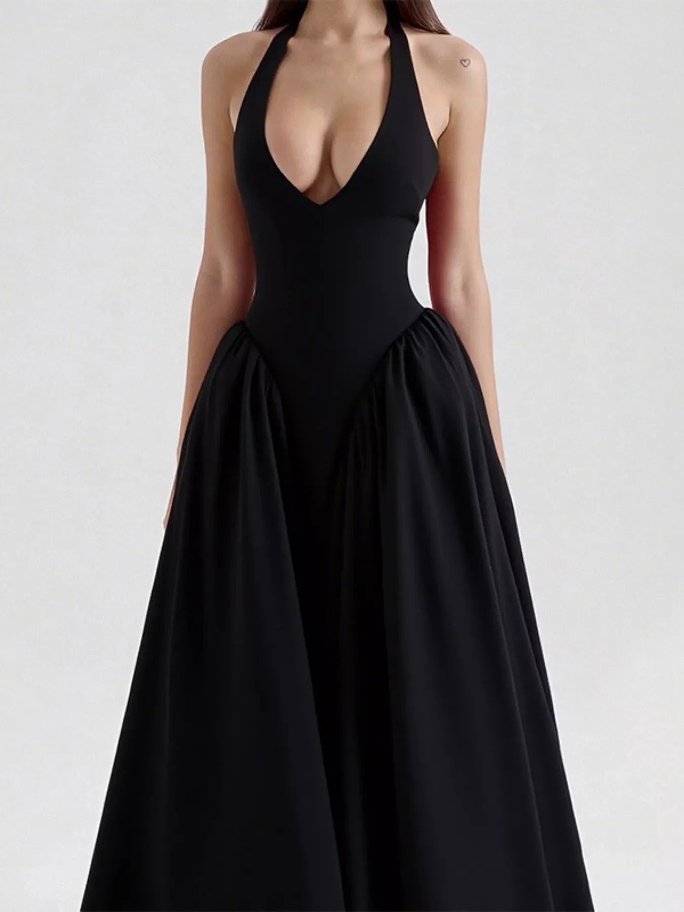 Hazel Blues® |  Halter Neck Midi Dress with Pockets