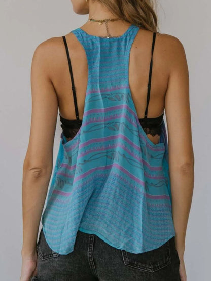 Hazel Blues® |  Printed Scoop Neck Tank