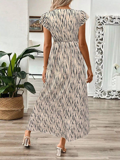 Hazel Blues® |  Surplice Cap Sleeve Midi Dress