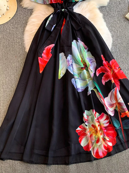 Hazel Blues® |  Floral Off-Shoulder A-Line Dress