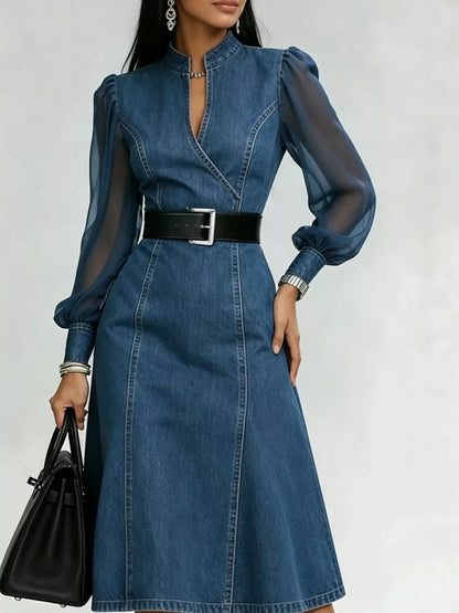 Blue Jean Baby Dress | Denim Sheer Dress