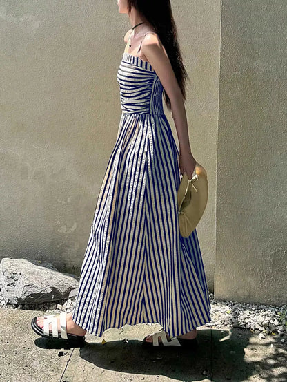 Hazel Blues® |  Striped Sleeveless Maxi Dress