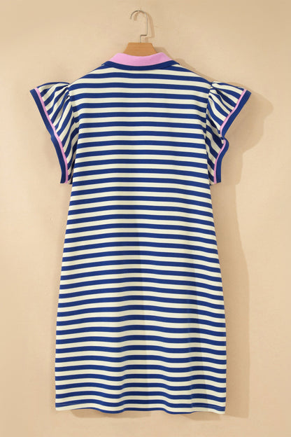 Hazel Blues® |  Stripe Right Dress | V-Neck Dress