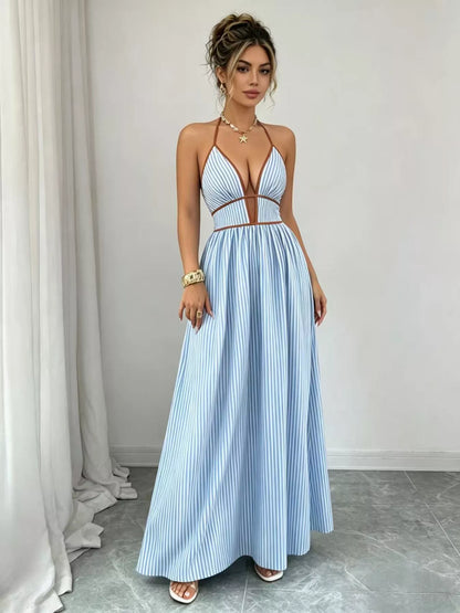 Stripe Right Dress | Striped Halter Dress