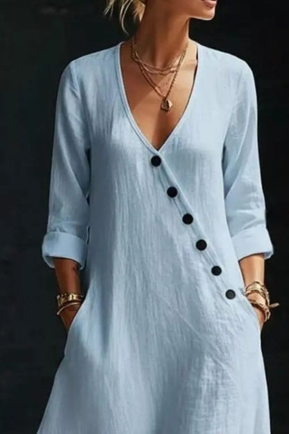 Hazel Blues® |  Surplice Long Sleeve Maxi Dress