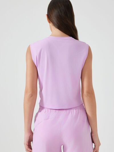 Hazel Blues® |  Millennia Round Neck Cropped Active Tank